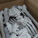 JOYIN 6.9 FT Halloween Posable Life Size Skeleton, Full Body Realistic Skeleton Bones with Movable Joints for Halloween Indoor Outdoor Party Decoration, Spooky Scene Props, Haunted House Decor (White)