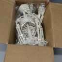 HADWYN 5 Packs Halloween Skeleton Decorations,16" Full Body Posable Joints Skeletons for Halloween Decorations, Indoor and Outdoor Horror Atmosphere Decorations