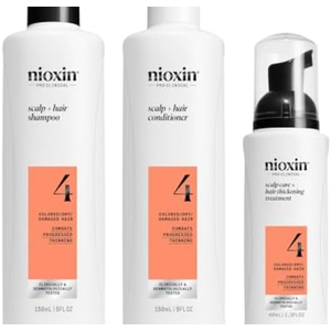 Nioxin Scalp + Hair Thickening System Kits | For Natural, Colored, & Damaged Hair with Light to Progressed Thinning | Strengthen & Boost Hair Density with Niacinamide & Biotin | 1 Month Supply Only 2
