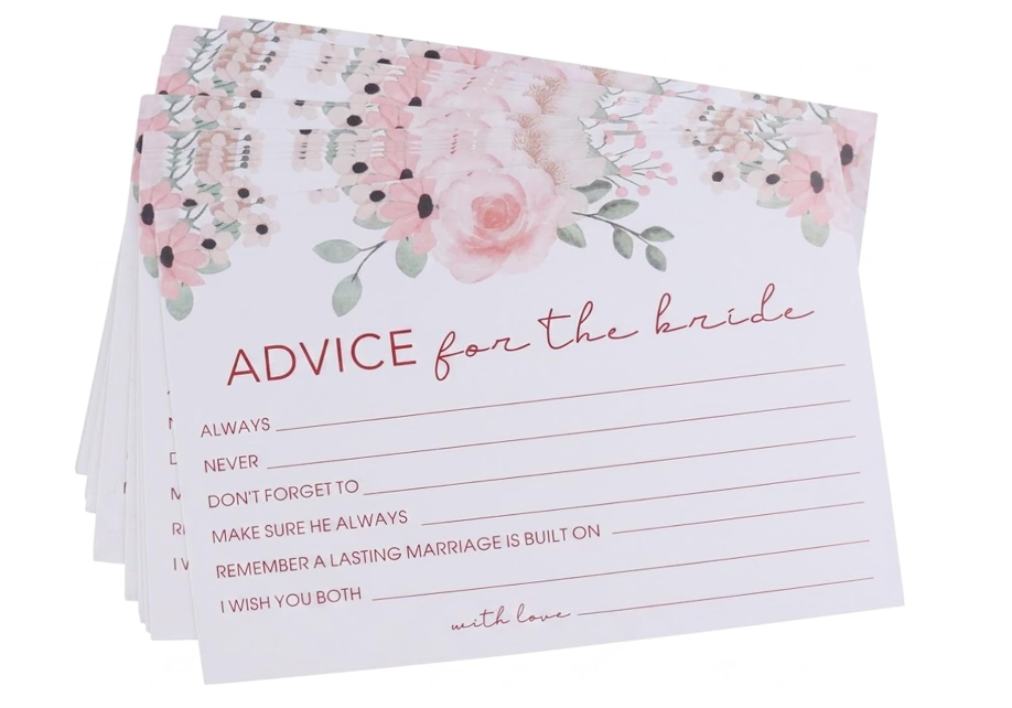 Kexinglu 70Pcs Advice for the Bridal Cards for Bridal Shower Games, Wedding Wishes Card, Favors for Guest