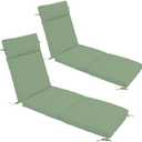 Chaise Lounge Cushion 80x26x3 Inch ?Set of 2 Outdoor Lounge Chair Cushions, Lounger Pad Replacement with Fade-Resistant, Removable & Machine-Washable Covers, Ideal for Patio Chaise Chairs, Sage Green