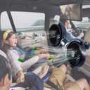 Car Seat Fans for Backseat Kids,Dual Head White USB Powered Car Backseat Fan for Car Rear Seat Baby Kids(No Battery)