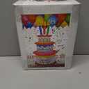 6FT Inflatable Happy Birthday Cake with Candles Outdoor Decorations Blow Up Lighted Holiday Party Display Yard Lawn Patio Decorations Colorful Home Celebration