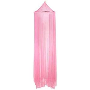 DAYSTART Mosquito Net Round Lace Curtain Dome Bed Canopy Netting for Single to King Size Beds,Camping (Light Pink)