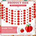 6 Pieces 3D Pencil Apple Banner for Back to School Decorations Pre-Strung First Day of School Hanging Garland Banner for Classroom Teacher Welcome Party Photo Props(Red,Apple)