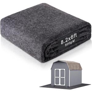 8.2 X 6 FT Outdoor Storage Shed Mat Waterproof, Thickened Washable Outside Carport Mat with Non Slip Backin, Soft Furniture Patio Floor Covering, Dustproof Oil Mat Storage Shed Not Included