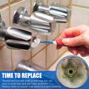 3 x Dreyoo 3 Piece Metal Shower Knob Replacement Compatible with Price/Pfister Verve Tub Shower, Bathtub Faucet Handle Remodel Trim Kit Include 1 Hot 1 Cold 1 Diverter and 3 Screws(Polished Chrome)