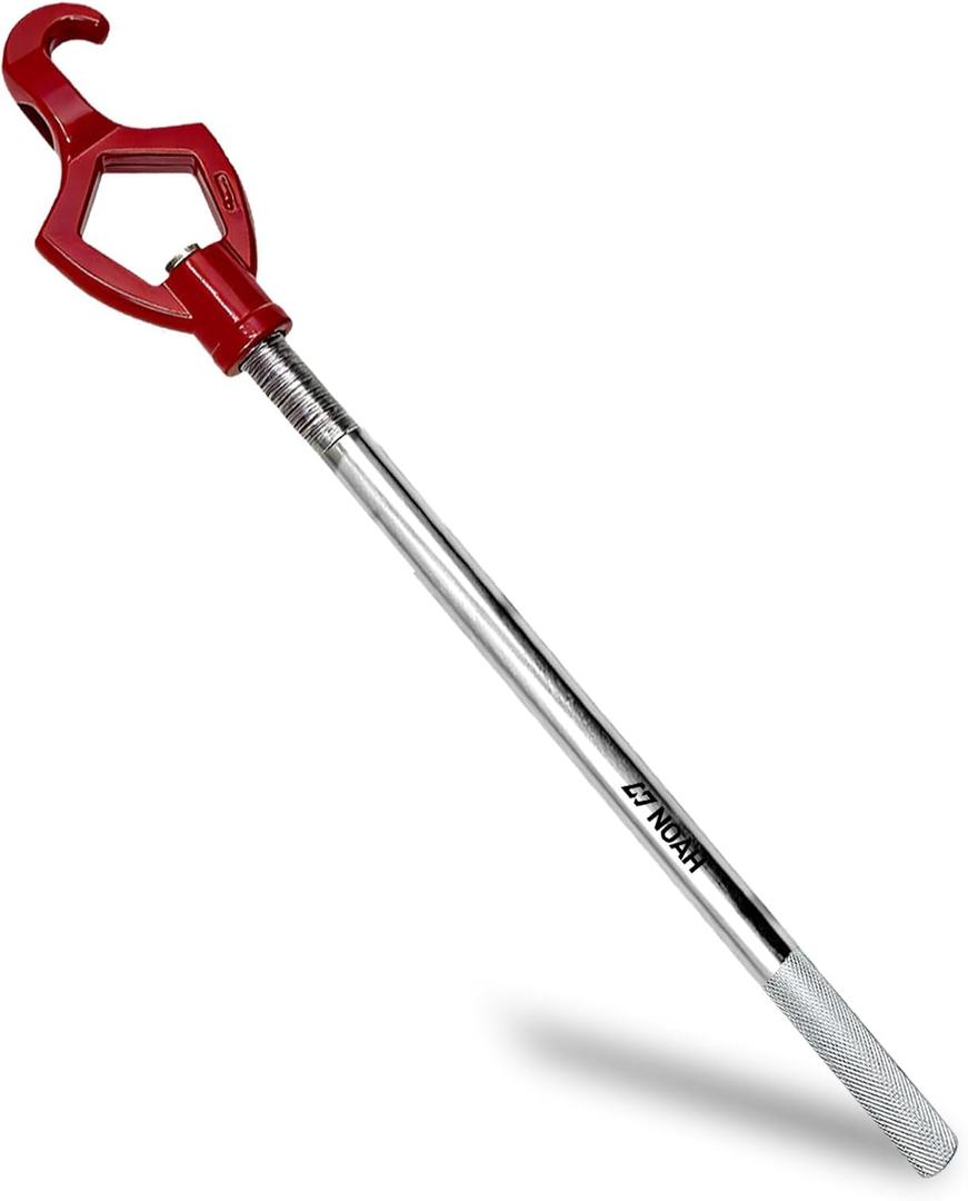 N NOAH Adjustable Fire Hydrant Wrench, Adjustable Capacity up to 2" for Pentagonal Bolt, Multifunctional Hydrant Wrench of 20" length for Tightening and Loosing Fire Hydrant Nuts, Valves, Water Pipes