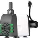 Knifel 880GPH Submersible Water Pump, Pond Pumps with Over Heating Protection Adjustable Flow Rate Desin 6.5ft High Lift for Fountains, Hydroponics, Ponds, Aquariums & More