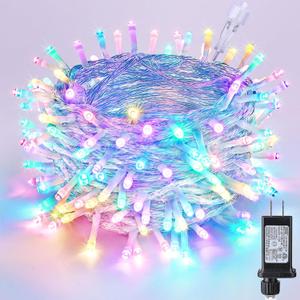 Joomer Easter String Lights 65FT 200 LED String Lights with 8 Modes Timer Connectable Waterproof Plug-in Indoor Outdoor Pastel Fairy lights for Easter Decorations