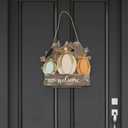 AuldHome Design Farmhouse Fall Door Sign, Wooden Door Decoration 12.5 x 12 Inches