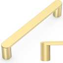 Amerdeco 10 Pack ZH0005MGP Brushed Gold 5 Inch(128mm) Hole Centers Kitchen Cabinet Pulls Hardware Modern Kitchen Handles for Cabinets Cupboard Handles Drawer Pulls