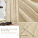 LAMIT Natural Linen Blended Curtains 63 Inch for Bedroom, Light Filtering Semi Sheer Burlap Curtains Farmhouse Boho Back Tab and Rod Pocket Drapes for Dining Room, 2 Panels (52 x 63 Inch, Linen)