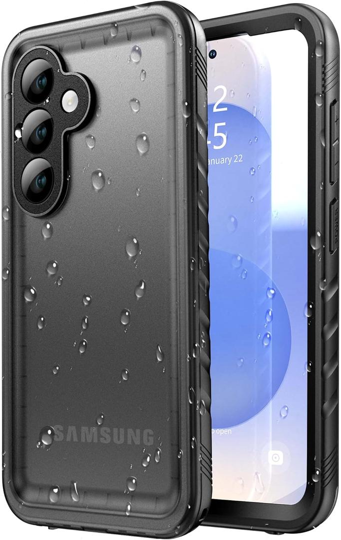 SPORTLINK Waterproof Case for Samsung Galaxy S25, Shockproof Dustproof Built-in Screen Protector, Full Body Sealed Heavy Duty Protective Cover for Samsung Galaxy S25 6.2 Black