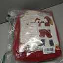 Potalay Men's Deluxe Santa Suit 11pc. Christmas Adult Santa Claus Costume (L)