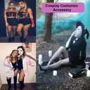 4 x akiido Fishnet Stockings for Women, Black Fishnets Tights Thigh High Stockings Pantyhose, Plus Size Fits All (Black03-3pairs-large&mid&mini Grid)