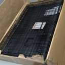 Amazon Basics Durable, Foldable, Collapsible, Portable Metal Wire Dog Crate with Tray, Single Door with Divider Panel, Easy to Assemble & Clean, 36 x 23 x 25 in, Black