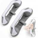 Grab Bars for Bathtubs and Showers 3 Suction Cups Shower Handle, Heavy Duty Safety Shower Grab Bars for Seniors and Elderly, Handicap Bars for Bathroom 2 Pack, Gray