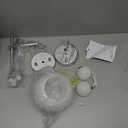 Battery Operated Wall Sconces Set of 2, Rechargeable Wireless Wall Lights with Milky White Frosted Glass Shade, 12 RGB and 3CCT Dimmable, Wall Lamps with Remote for Bedroom Living Room Hallway