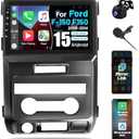 Roinvou [2G+64G] Car Radio for Ford F150 F-150 2009 2010 2011 2012 with Wireless Carplay/Android Auto, 9 Inch Touch Screen for F150 Stereo with GPS Navigation/Bluetooth/5GHz WiFi/EQ/DSP/Backup Camera