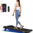 Walking Pad Under Desk Treadmill, 2.5HP Quiet Brushless Small Treadmill for Home and Office, Compact Portable Walking pad with Remote & App Control for Walking and Jogging