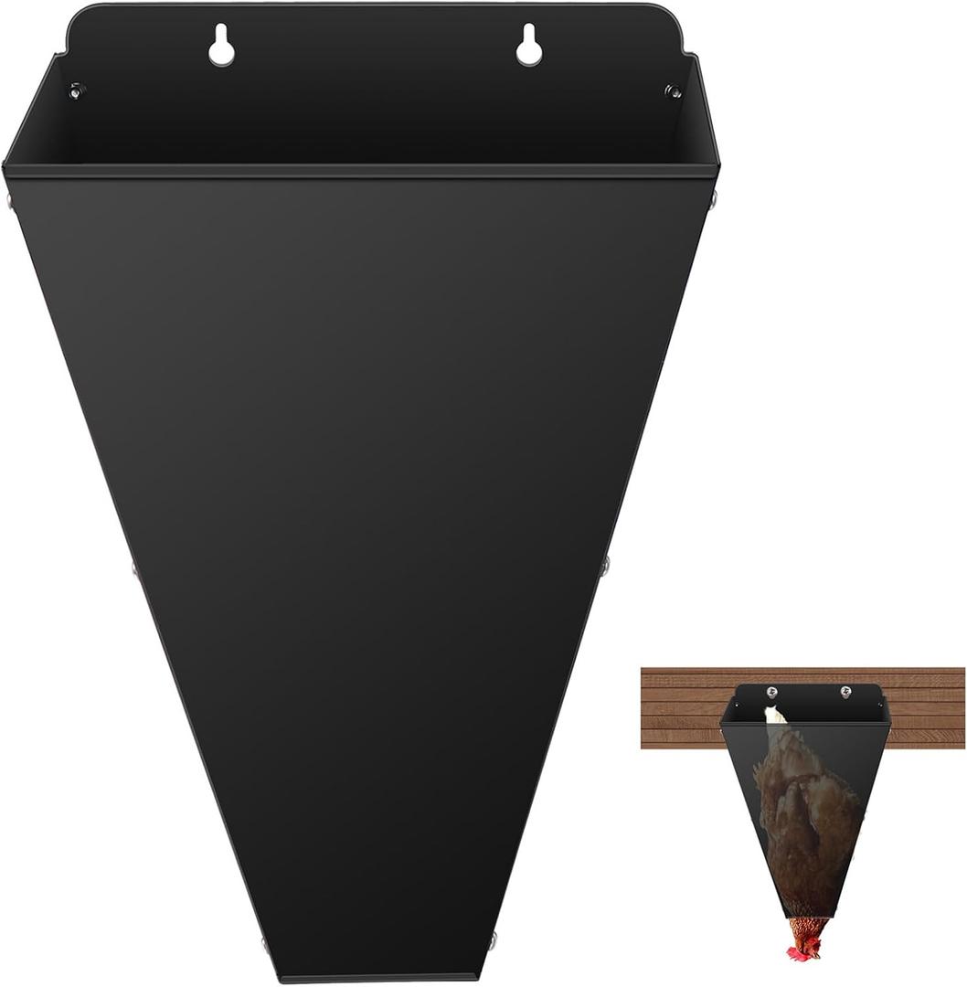 Medium Size Chicken Cone, Heavy-Duty Steel Poultry Restraining Cones for Chicken, Large Laying Hens, Roasters, Turkeys Up to 8 Pounds, Flat Back Funnel Cone Chicken Killing Cone, Easy to Clean