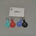 1|2|4Pack for Apple AirTag Holder,for Air Tag 2nd &1st Genaretion,Waterproof GPS Tracker Air Tag Keychain with Cover Anti-Scratch Silicone for Air-Tag Case for Pets,Kids,Luggages-Black+Blue+Green+Red