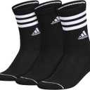 Adidas Women's Cushioned Crew Socks (3 Pairs) Durable & Comfortable (Medium)