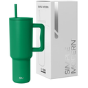 Simple Modern 40 oz Trek Tumbler with Handle and Lid, Cup Holder Friendly Insulated Stainless Steel Travel Mug, Kelly Green