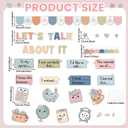 2 x Accountable Talk Bulletin Board Set Boho Lets Talk About It Bulletin Board Social Emotional Learning Paper Cuts Motivational Communication Classroom Decoration for Back to School Chalkboard Decor