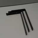 SAYAYO Floating Shelf Brackets Heavy Duty 8 Inch, 1/5 Inch Thicken Black Shelf Bracket for Wood Shelves, Metal L Brackets Shelving Brackets , 4Pcs