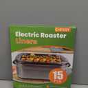 CAREGY Electric Roaster Liners 34 x 18 Inch 15 Counts Disposable Roaster Liners Fits 16, 18, 22 Quarts Roasters, Roasting Oven Liners Cooking Bags for Immediate Cleanup