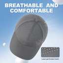 Men Summer Adjustable Performance Hat Breathable Snapback Laser Perforated Mesh Baseball Cap (Gray)