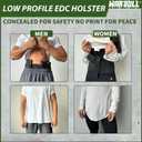 WarBull Belly Band Holster for Men Women, Concealed Carry Holster with Zip Pocket and Removable Pouches, Breathable Neoprene Gun Holster Fits for Glock Ruger S&W M&P Most Pistols and Revolvers