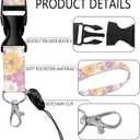 ID Badge Holder with Breakaway Lanyard, Retractable Badge Reel,Lanyards for Id Badges，Work Name Tag Breakaway Lanyard ID Card Protector Case for Teacher Nurse Work Office(Daisy Blossom)
