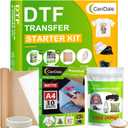 DTF Sublimation Kit - 30 Sheets A4 DTF Film for Sublimation Hack, 14oz DTF Powder WhiteDTF Transfer Starter Kit, Hot & Cold Peel DTF Transfer Film and Powder Kit for DTF & Sublimation Printer