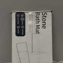 Stone Bath Mat Diatomaceous Earth Shower Mat Non-Slip Super Absorbent Diatomite Stone Mats for Bathroom Floor/Ktichen Cuonter Quick-Drying Easy to Clean (24''*16''White)