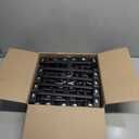 Tosnail 40 Pack 12 Inch Plastic Skirt Pants Clothes Hangers with Non-Slip Big Clips and Swivel Hook - Black