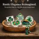 St. Patrick's Day Decorations | 6PCS St. Patrick's Day Tiered Tray Decor | Luck Shamrock Wooden Signs Irish Decor | Happy Saint Patricks Centerpiece for Home Table Shelf Party (Green)