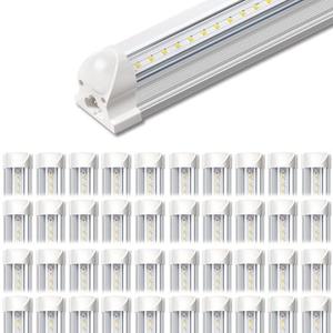 SHINESTAR 4FT LED Shop Lights, 40W 5000LM 5000K Daylight T8 Integrated LED Light Fixture, Linkable Utility Shop Lights for Garage, Workshop, Workbench and Basement, Plug and Play, 40 Pack