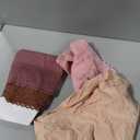 Wealurre Womens Underwear Cotton Bikini Panties for Women High Waisted Lace Hipster Stretch Briefs for Ladies 5 Pack (X-Large, Pink Purple)