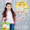 PARSUP 24PCS Happy Easter Egg Hunt Bags, Assorted Sizes, Easter Bunny Carrot Chick Egg Treat Bag with Handles, Non-Woven Gifts Wrapping, Egg Hunt, Spring Party Supplies