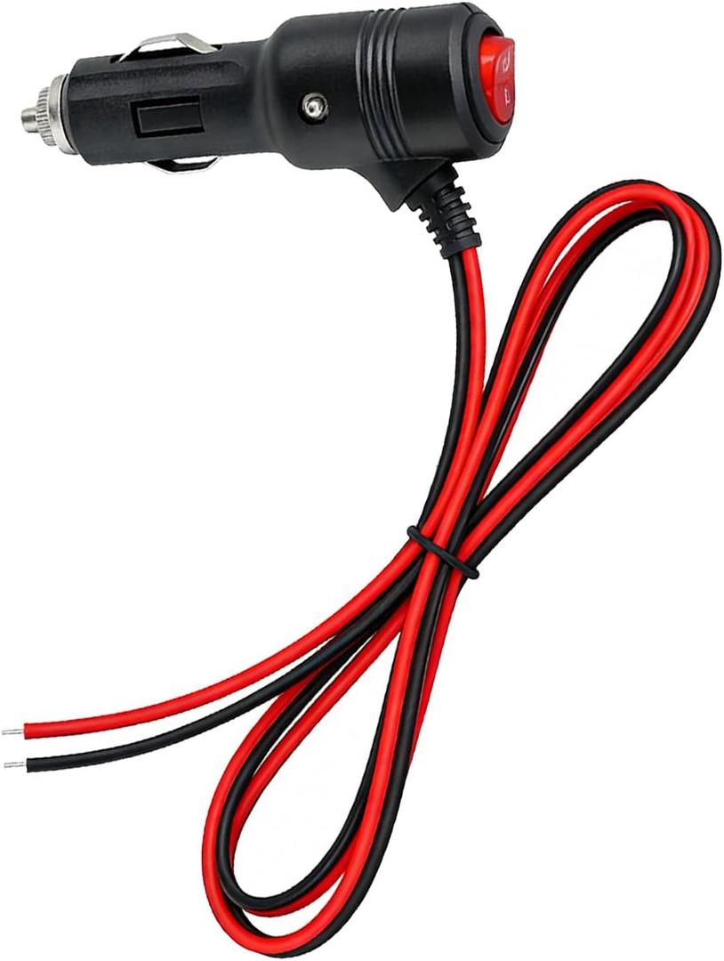 12V Car Cigarette Lighter Adapter, Cigarette Lighter Socket Extension Cord, Adapter Extension Cable Suitable for Cars, Motorcycles, and Trucks