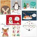 Christmas Cards - 30 Pack Holiday Cards with Envelopes 6 Assorted Designs Bulk,Perfect to Send Warm Wishes to Friends and Family, 6' x 4'
