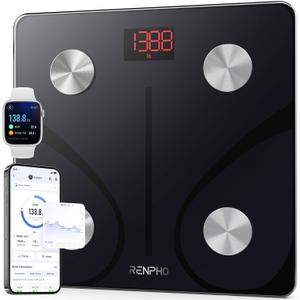 RENPHO Smart Scale for Body Weight, FSA&HSA Eligible, Bathroom Digital Scale with BMI, Body Fat, Bluetooth Fitness Equipment Sync with Apps, Accurate for Weight Loss, Home Use, 400 lbs - Elis 1