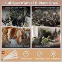 64" Plant Stand Indoor with Grow Lights, Tall Plant Shelf for Indoor Plants, 7 Tiered Plant Rack with Larger Flower Holder, 3 Light Modes, Corner Plant Stand with Adjustable Brightness & Timer