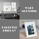 Hongkee 5x7 White Picture Frames Set of 3, Made of Wooden and Glass Photo frame - Displays Picture 4x6 with Mat or 5 x 7 without Mat, Desktop & Wall Collage Frame set
