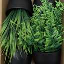 Der Rose Fake Plants 4 Packs Artificial Plants Small Faux Plants Black Bathroom Accessories for Halloween Bathroom Home Kitchen Coffee Table Office Desk Decor Indoor (Green)