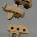 Wooden Cars for Toddlers 1-3, Wooden Vehicles Baby Cars Set with Bus, Airplane and Boat, Montessori Rattle Toys with Rolling Beads, Ideal for Boys and Girls