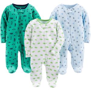 Simple Joys by Carter's Baby 3-Pack Neutral Sleep and Play (Green)  Preemie